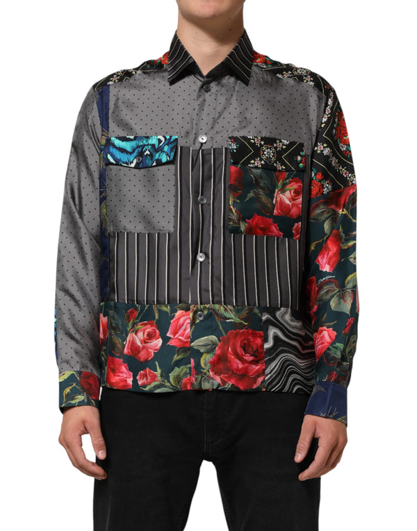 Dolce & Gabbana Silk and cotton blend shirt in multicolor