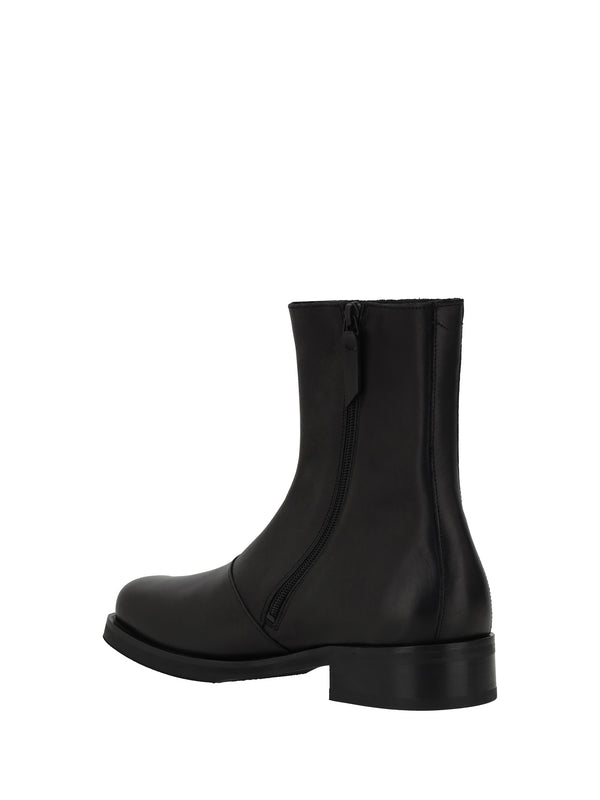 Camion Ankle Boots Black Calf Leather Bos Taurus