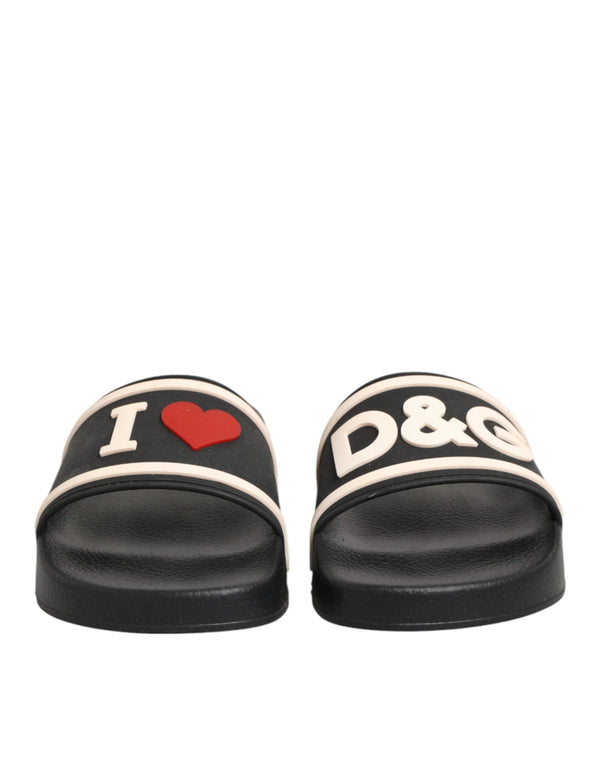 Dolce & Gabbana 100% Rubber slides in black
