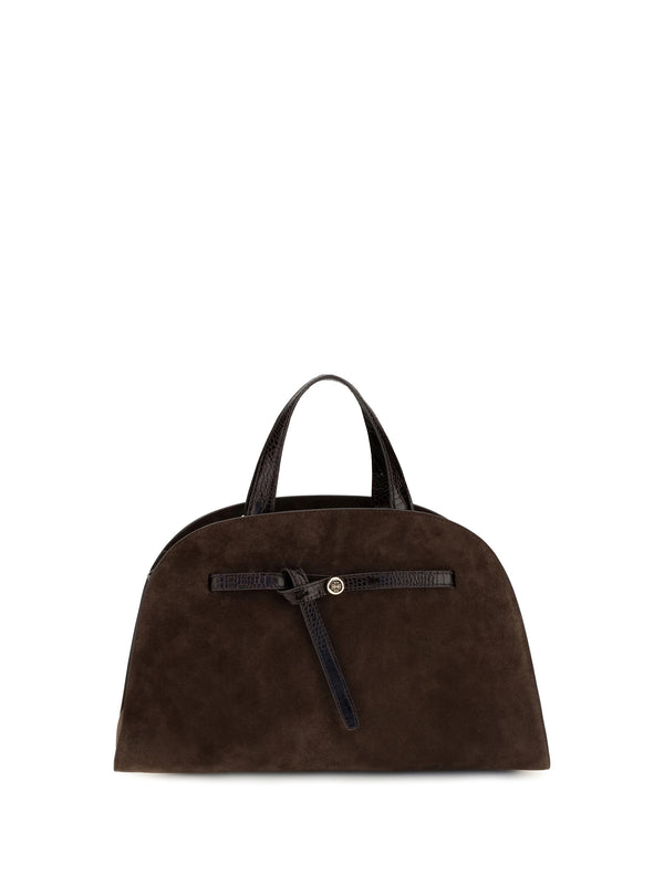 Romy Suede Bauletto Dark Cocoa Shoulder Bags