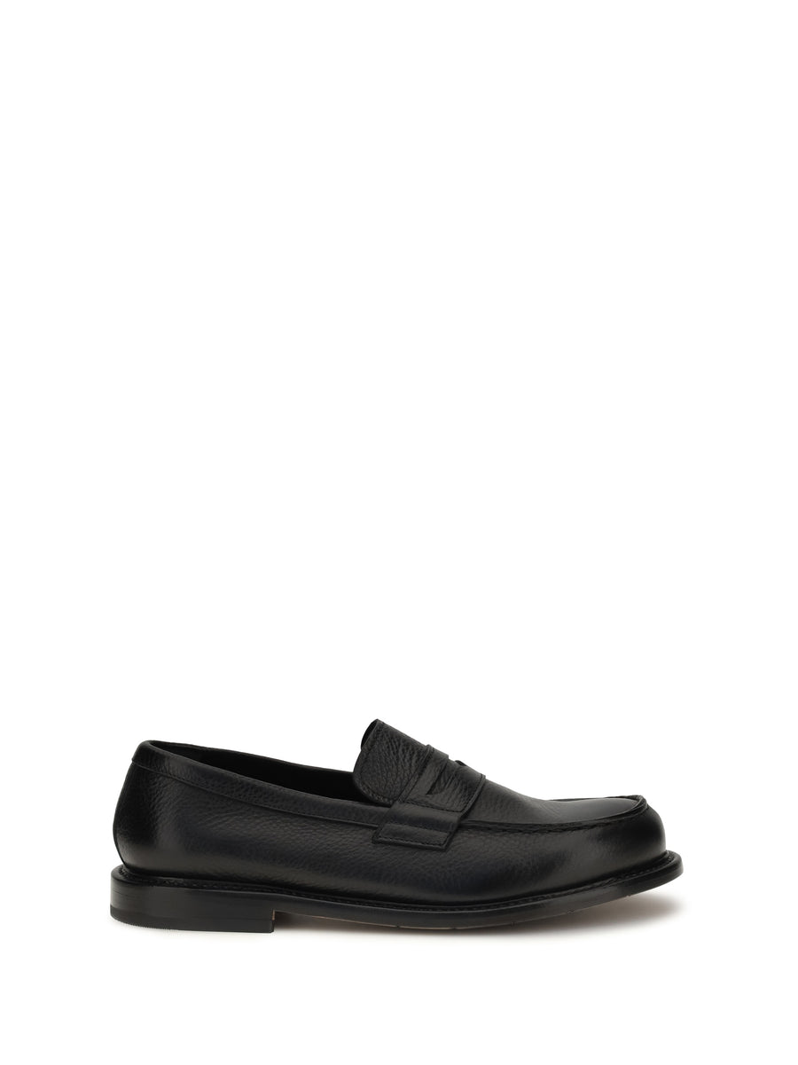 Premiata 100% Calf Leather Bos Taurus loafer in black