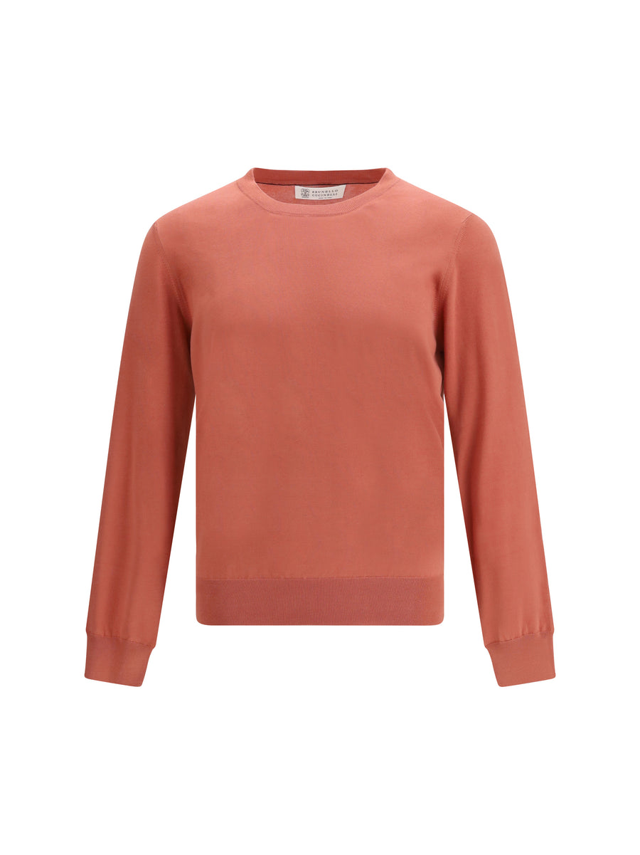 Brunello Cucinelli 100% Cotton sweater in orange