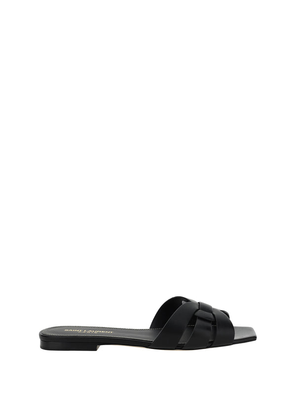 Saint Laurent Upper: 100% calf leather; Sole: 100% calf leather slide sandal in black