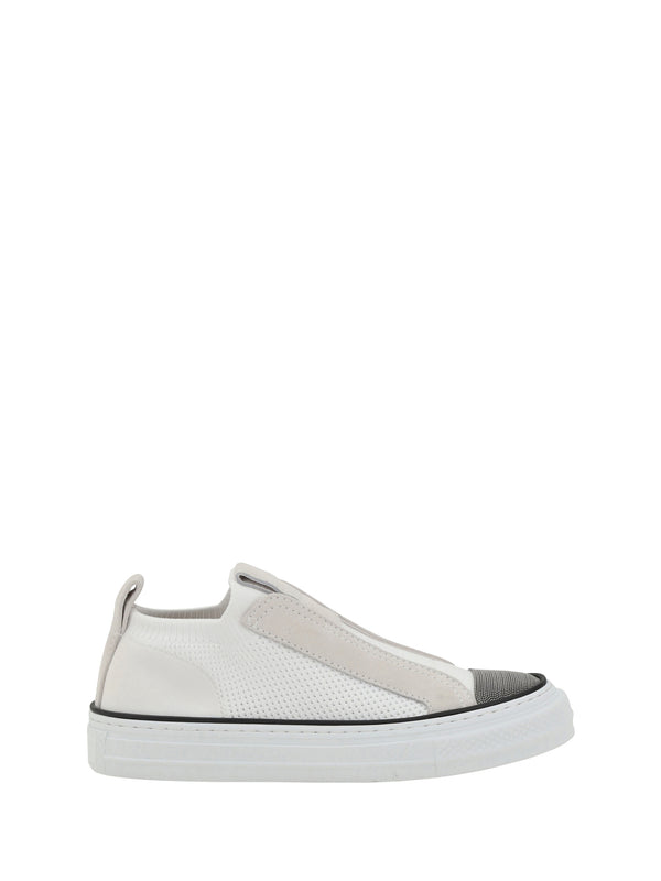 Brunello Cucinelli Upper: 100% Nylon; Sole: 100% Rubber sneakers in white