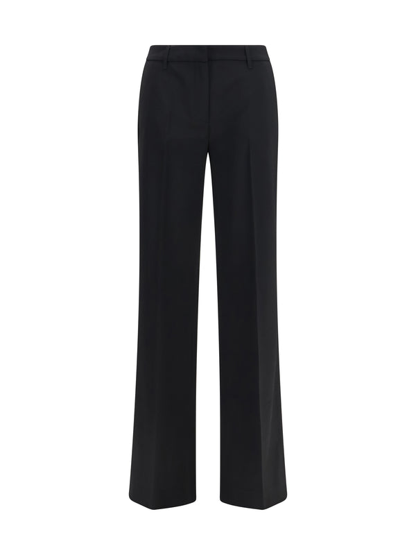 True Royal 96% Merino Wool trousers in black