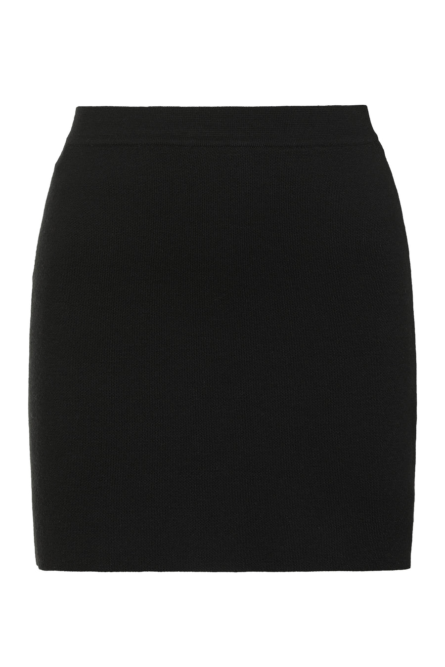 Knitted Mini Skirt Black Polyamide