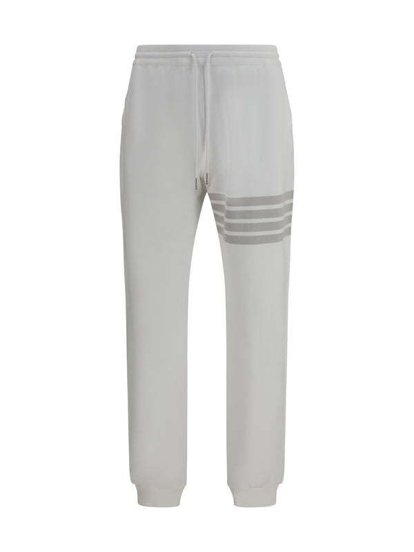 Thom Browne 100% Cotton joggers in white