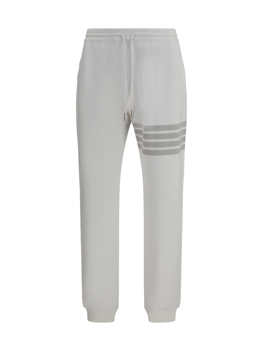 Thom Browne 100% Cotton joggers in white