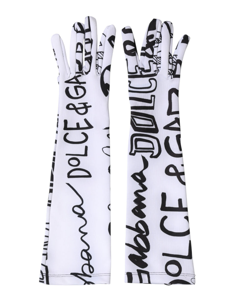 Dolce & Gabbana 10% Elastane gloves in white
