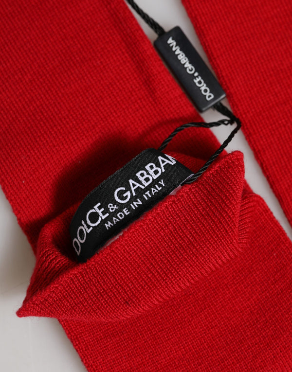 Dolce & Gabbana 100% Wool gloves in red