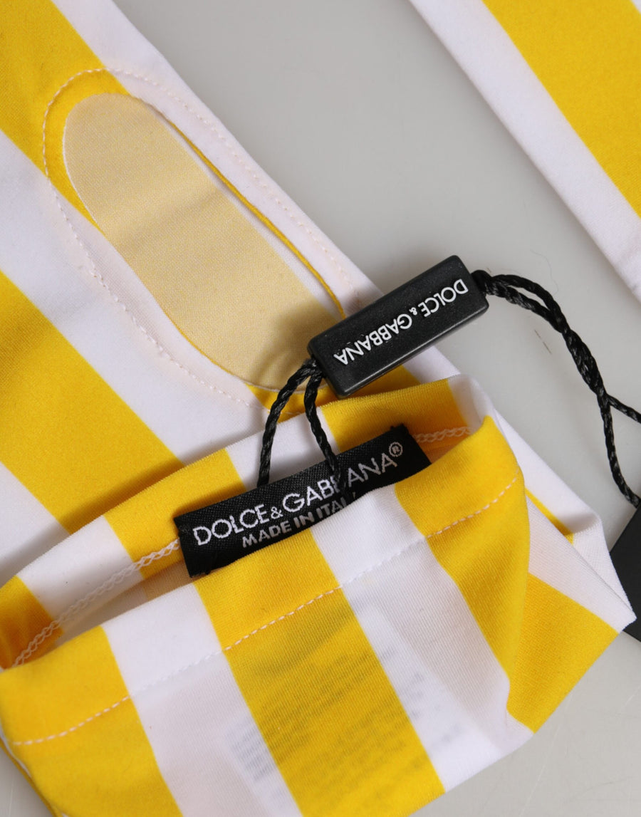 Dolce & Gabbana 93% Polyamide gloves in yellow