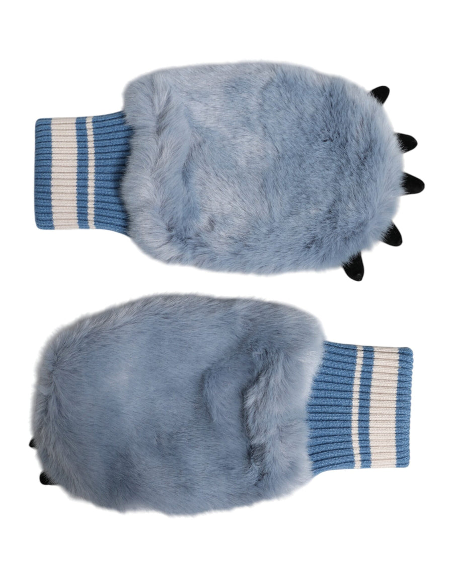 Dolce & Gabbana 62% Acrylic gloves in blue