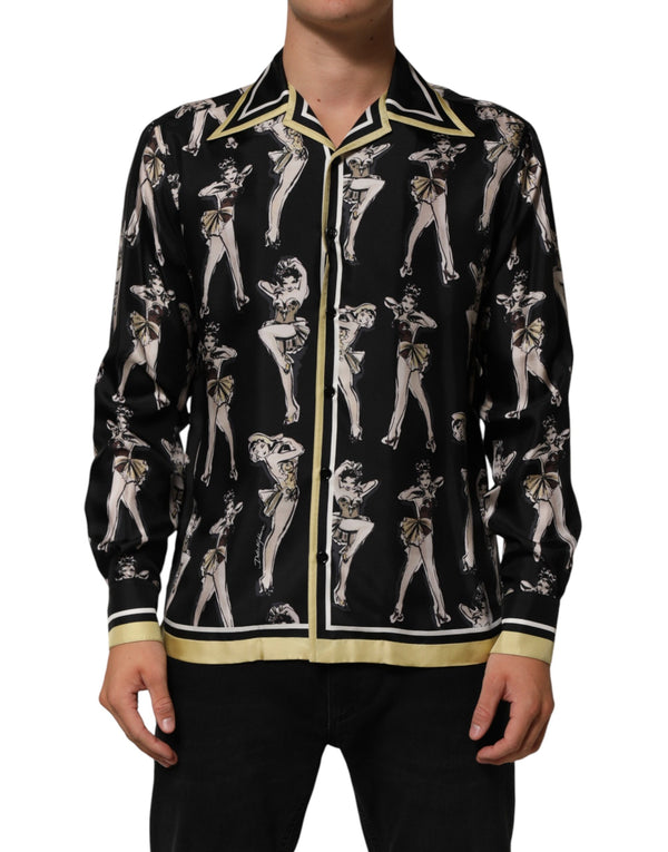 Dolce & Gabbana 100% Silk shirt in black