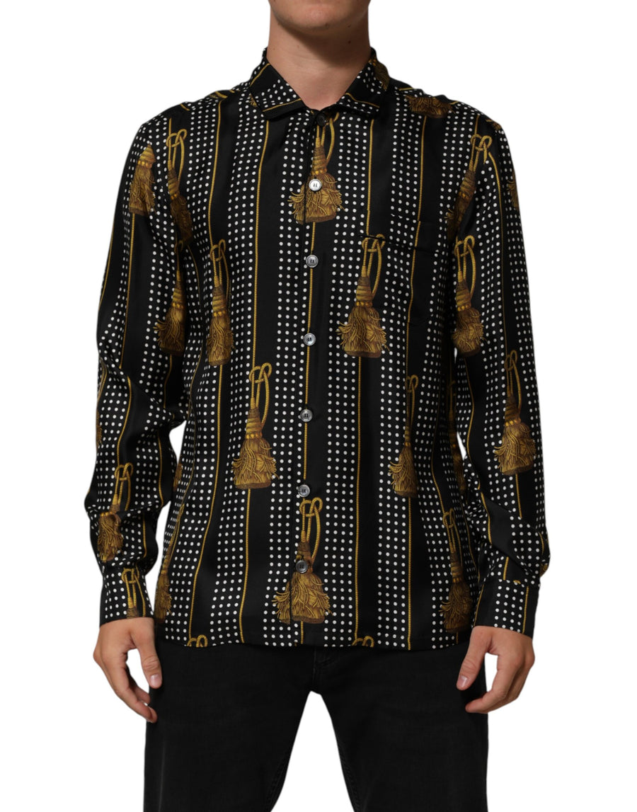 Dolce & Gabbana 100% Silk shirt in black