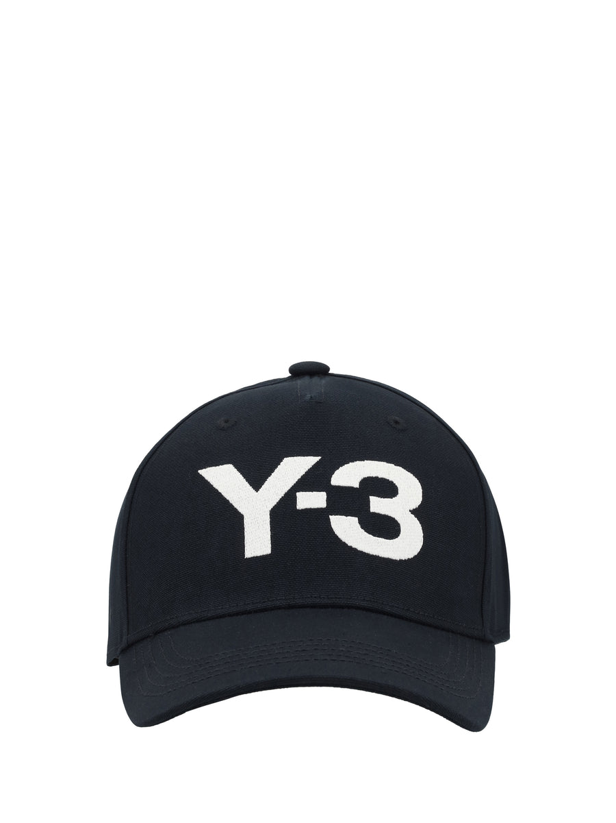 Y-3 JP1142 100% Cotton baseball cap in black