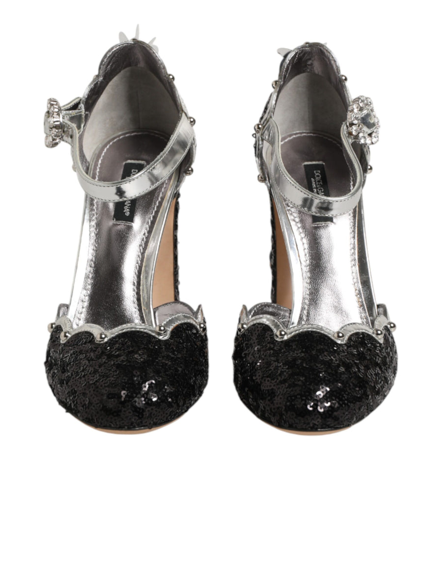 Dolce & Gabbana 90% Polyester sandal heel in black