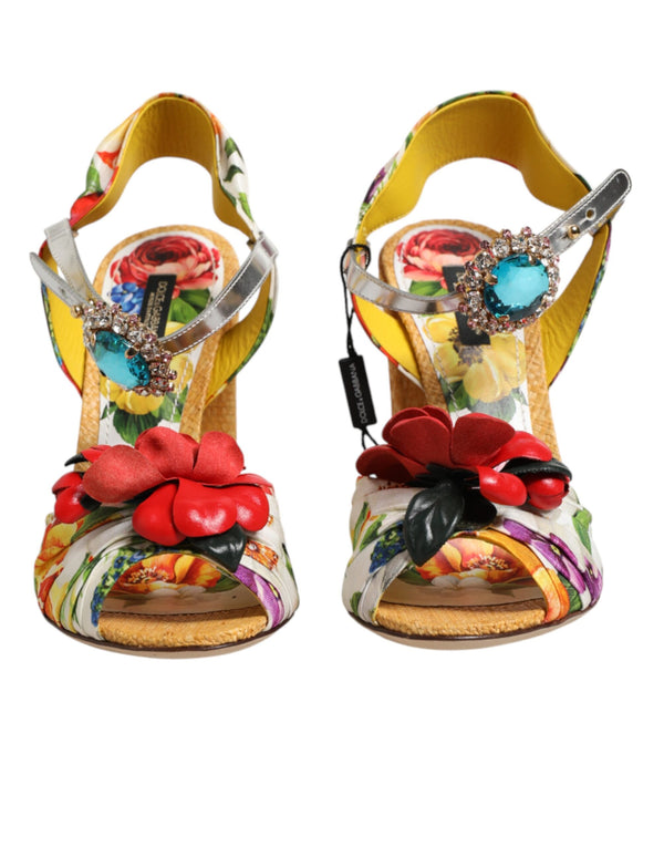 Dolce & Gabbana 70% Silk sandal in multicolor