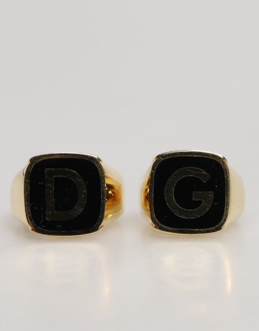 Dolce & Gabbana 10% Enamel 90% Real Brass cufflinks in gold