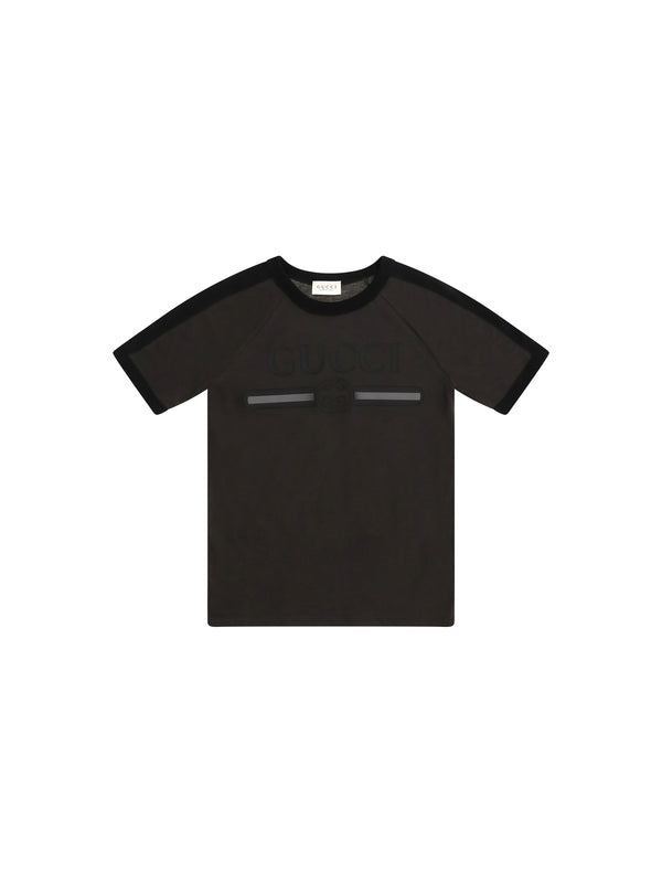 Logo T-Shirt For Boy Dusty Dark Grey/mc Cotton T-shirts
