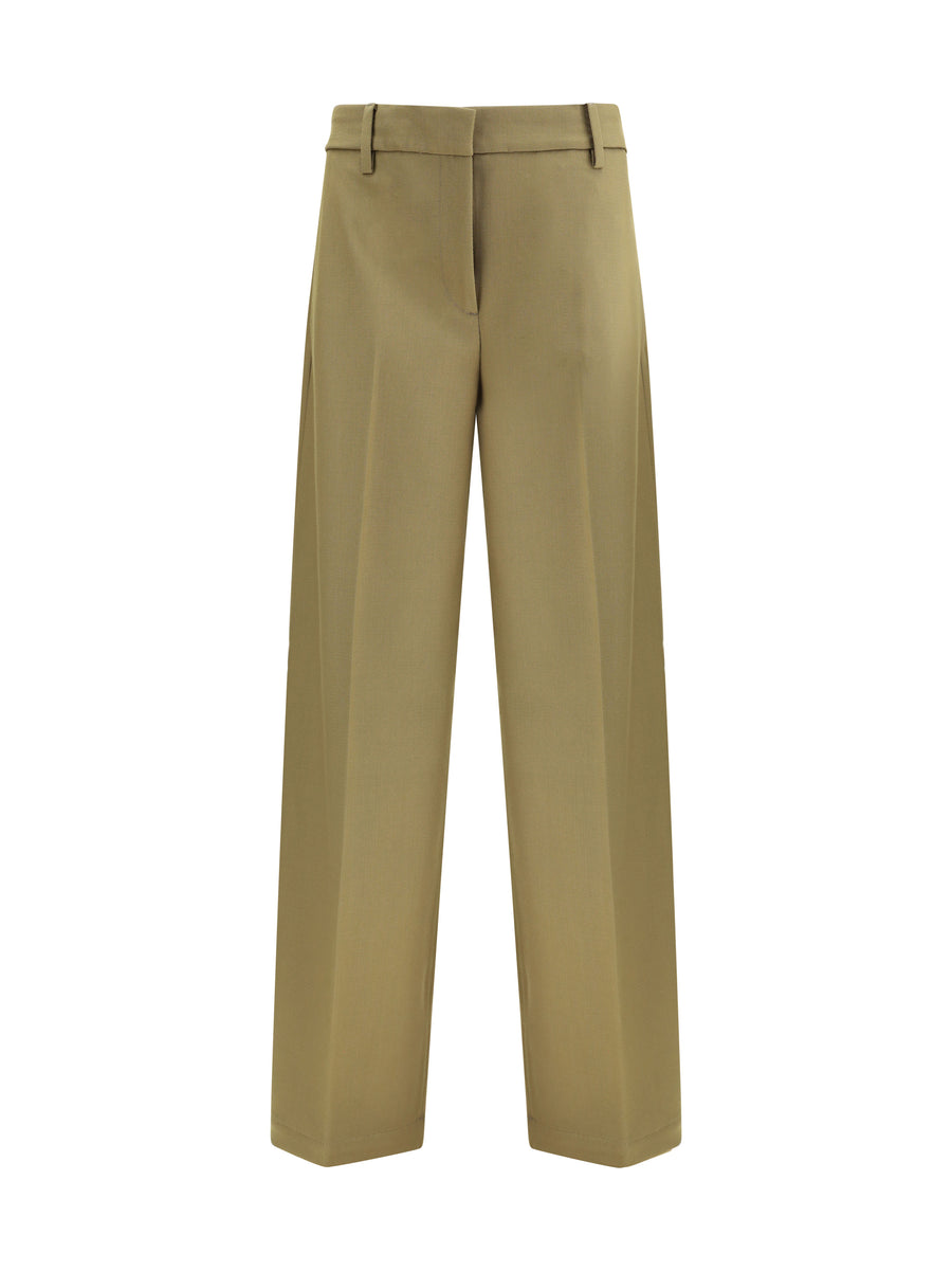 True Royal 53% Polyester; 47% Virgin Wool trousers in olive