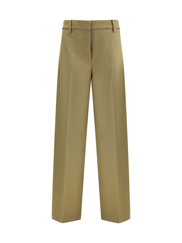 True Royal 53% Polyester; 47% Virgin Wool trousers in olive