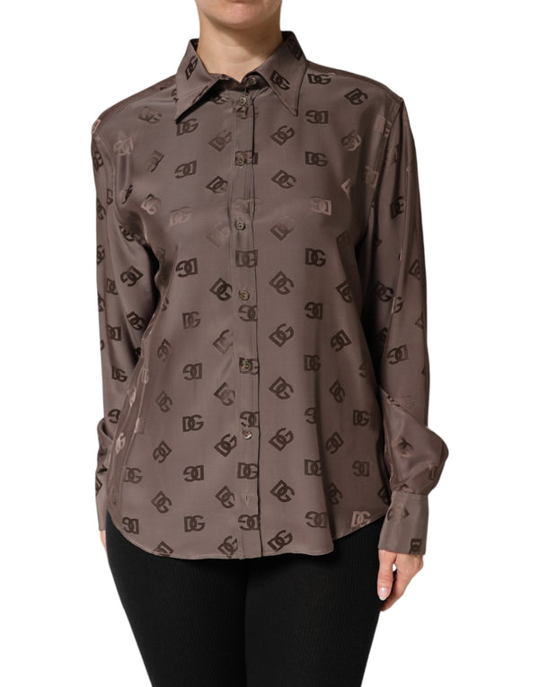 Dolce & Gabbana 100% Viscose shirt in brown