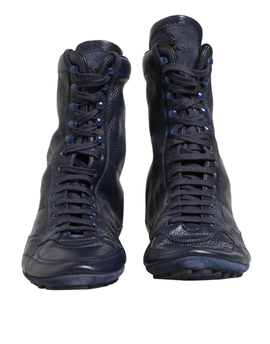 Dolce & Gabbana 77% Deer leather boot in navy