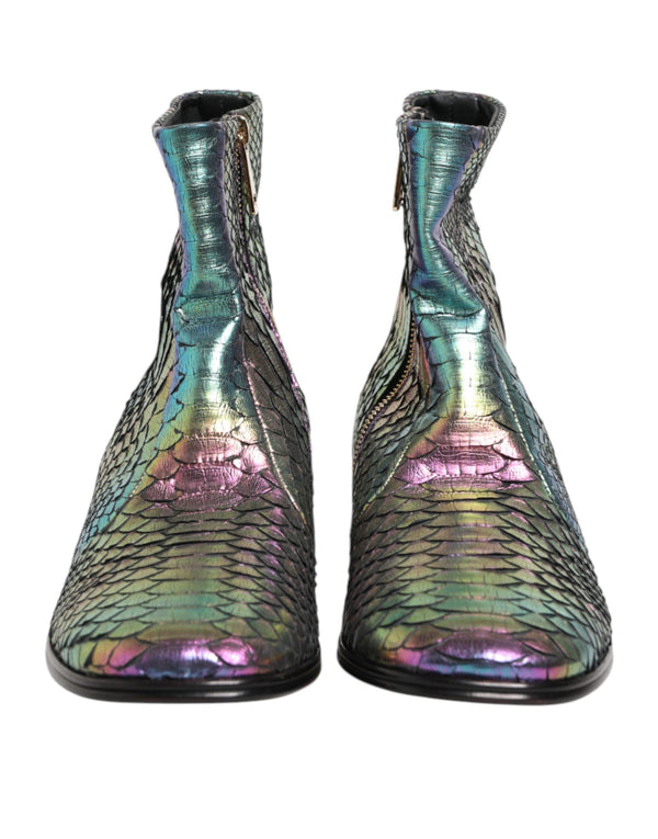 Dolce & Gabbana 100% Moluro Python boot in multicolor