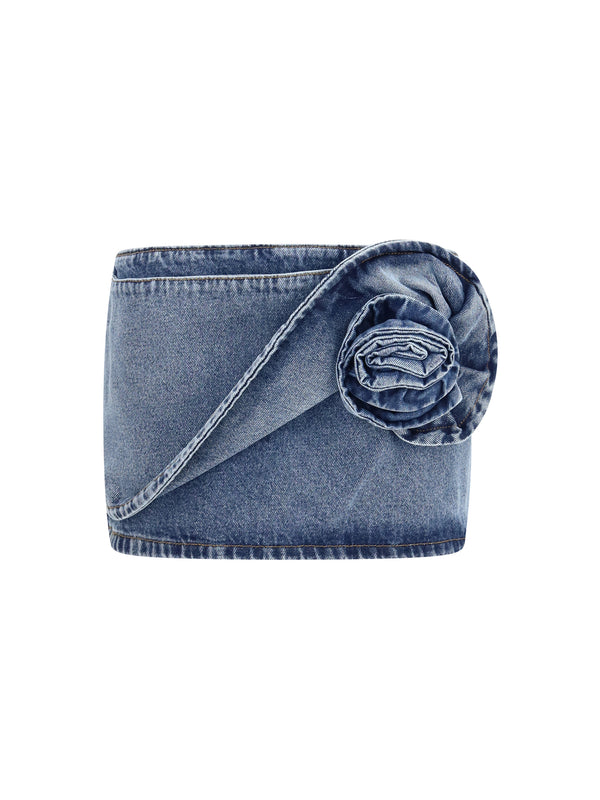 Magda Butrym 100% Cotton skirt in blue