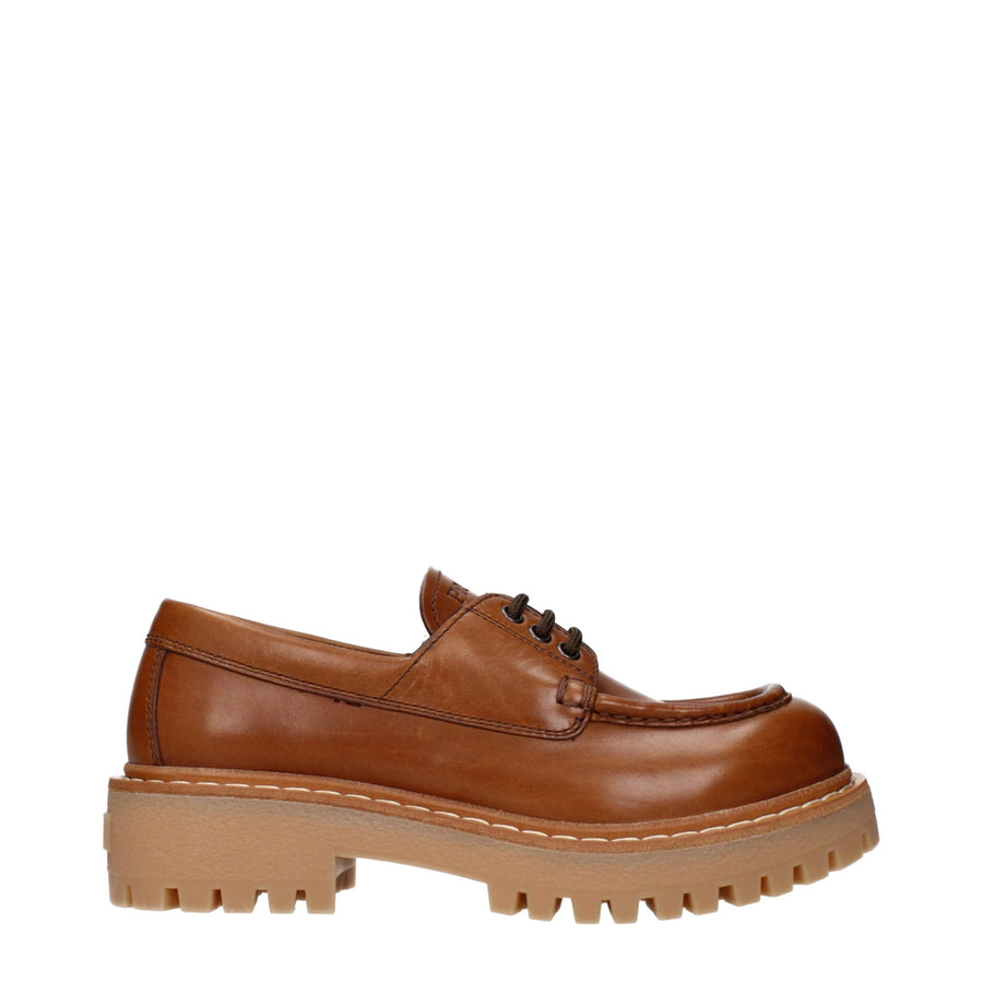 Prada Leather loafer in brown
