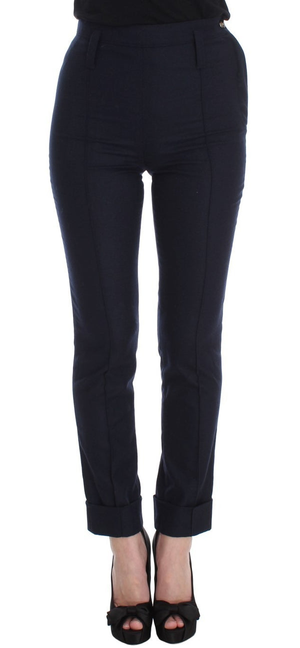 Ermanno Scervino 79% Virgin Wool trouser in blue