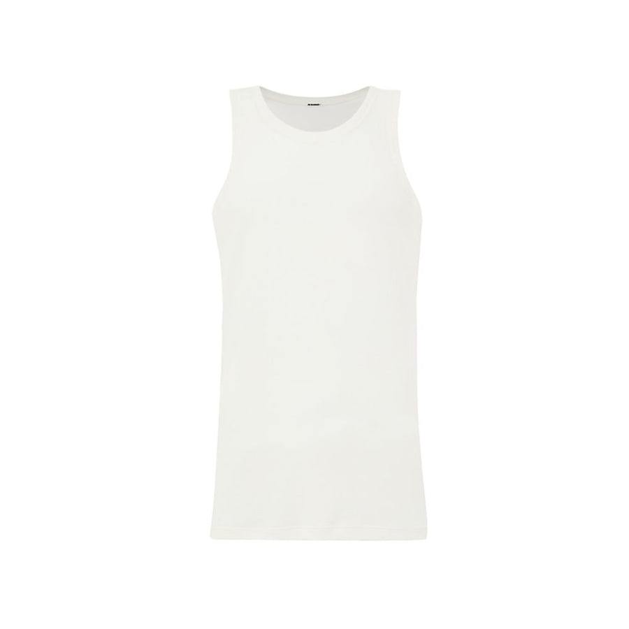 Jil Sander 100% Cotton tank top in white