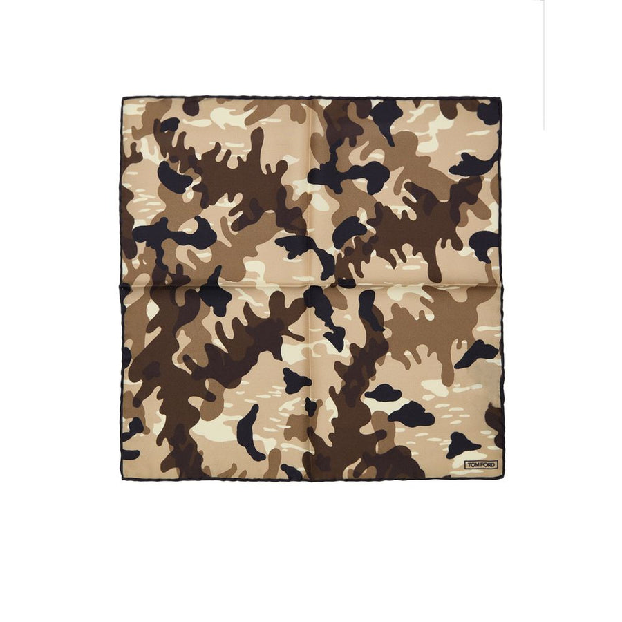 Tom Ford 100% Silk pocket square in beige