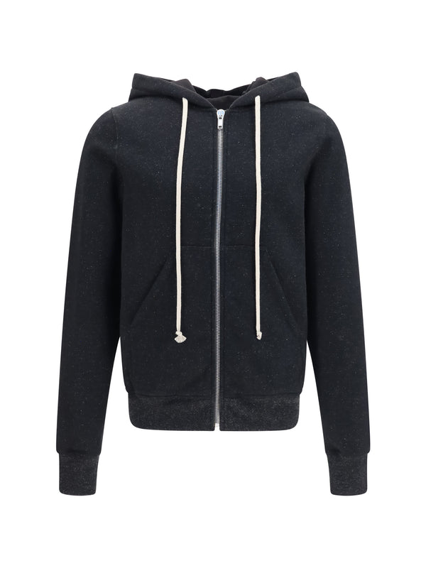 Rick Owens 35% cotton hooded sweatshirt in black