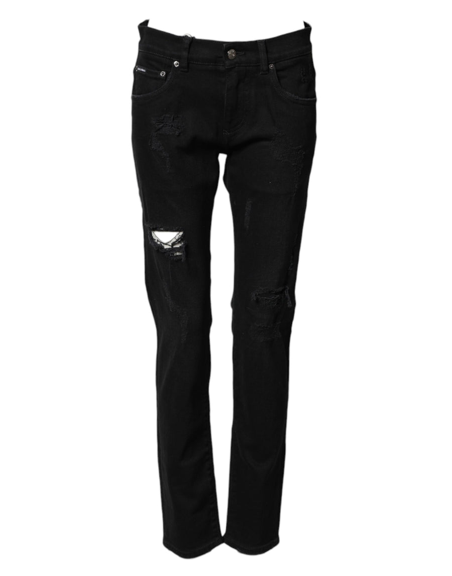 Dolce & Gabbana 98% cotton jeans in black