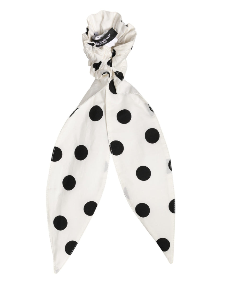 Dolce & Gabbana 73% Cotton hair scrunchie in white