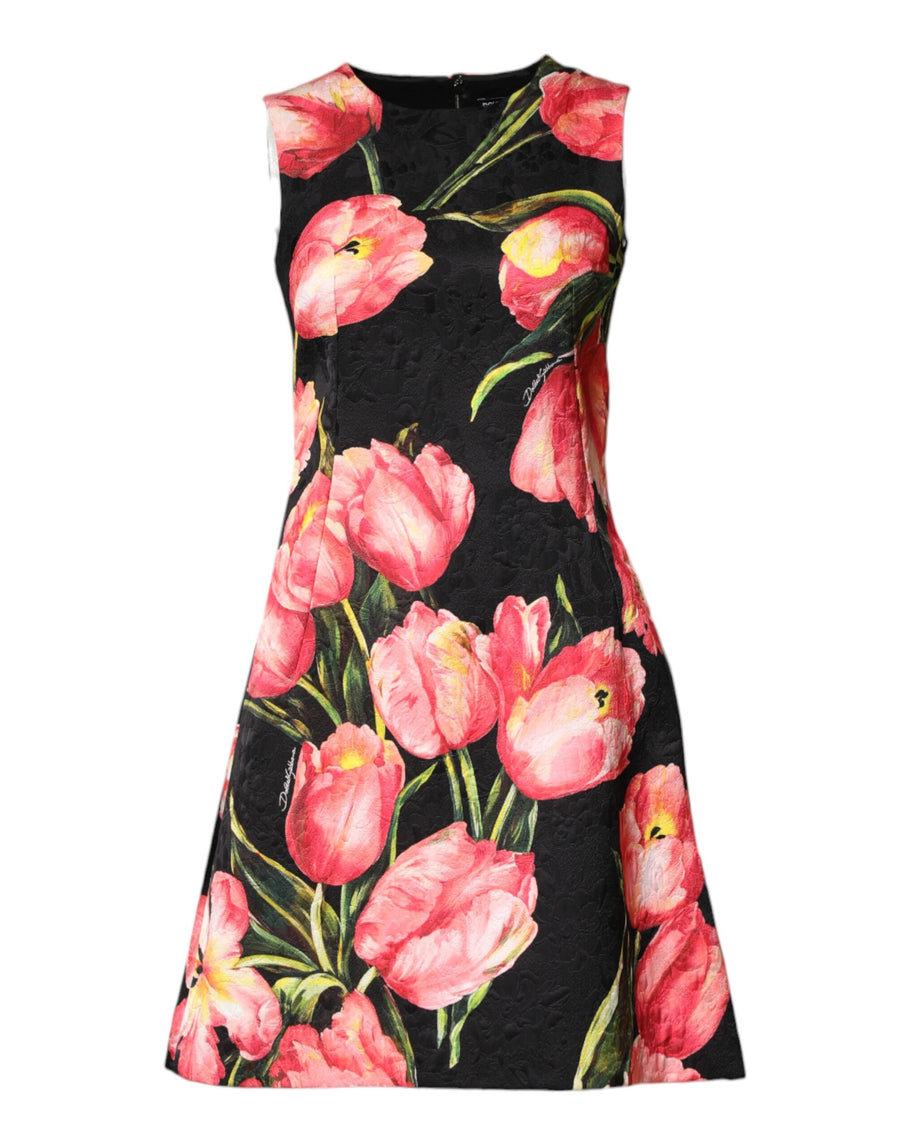 Dolce & Gabbana 67% Cotton mini dress in black