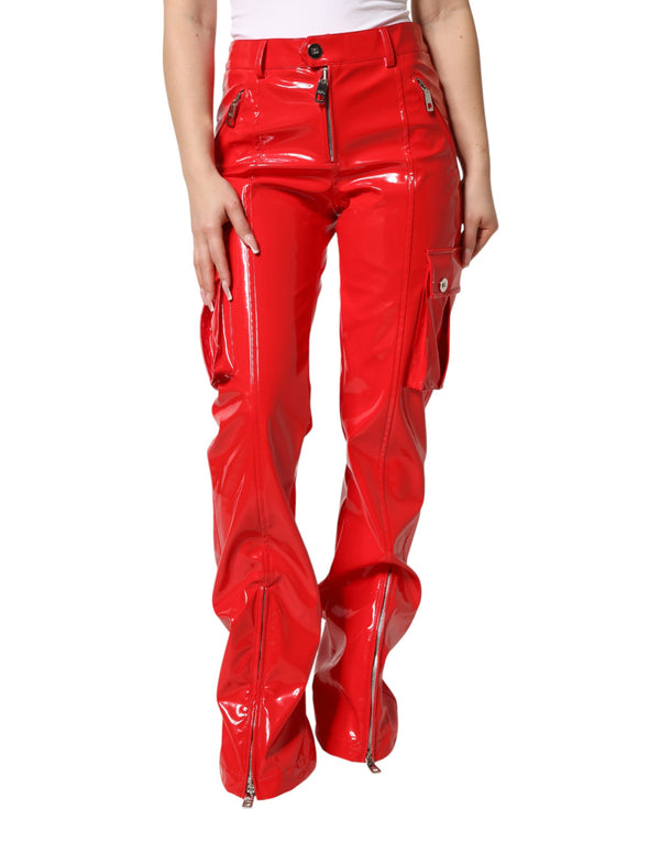Dolce & Gabbana 8% Elastane cargo pants in red