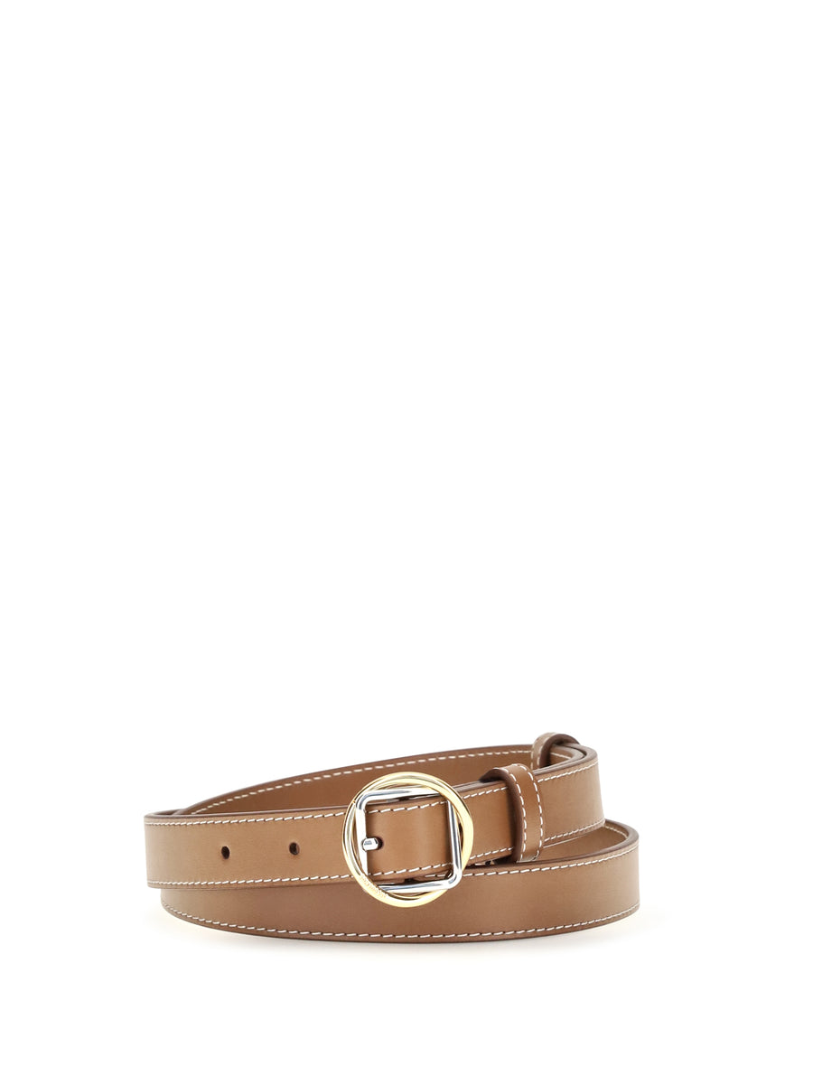 Salon Slim Leather Belt Light Brown 2 Calf Bos Taurus E Braces