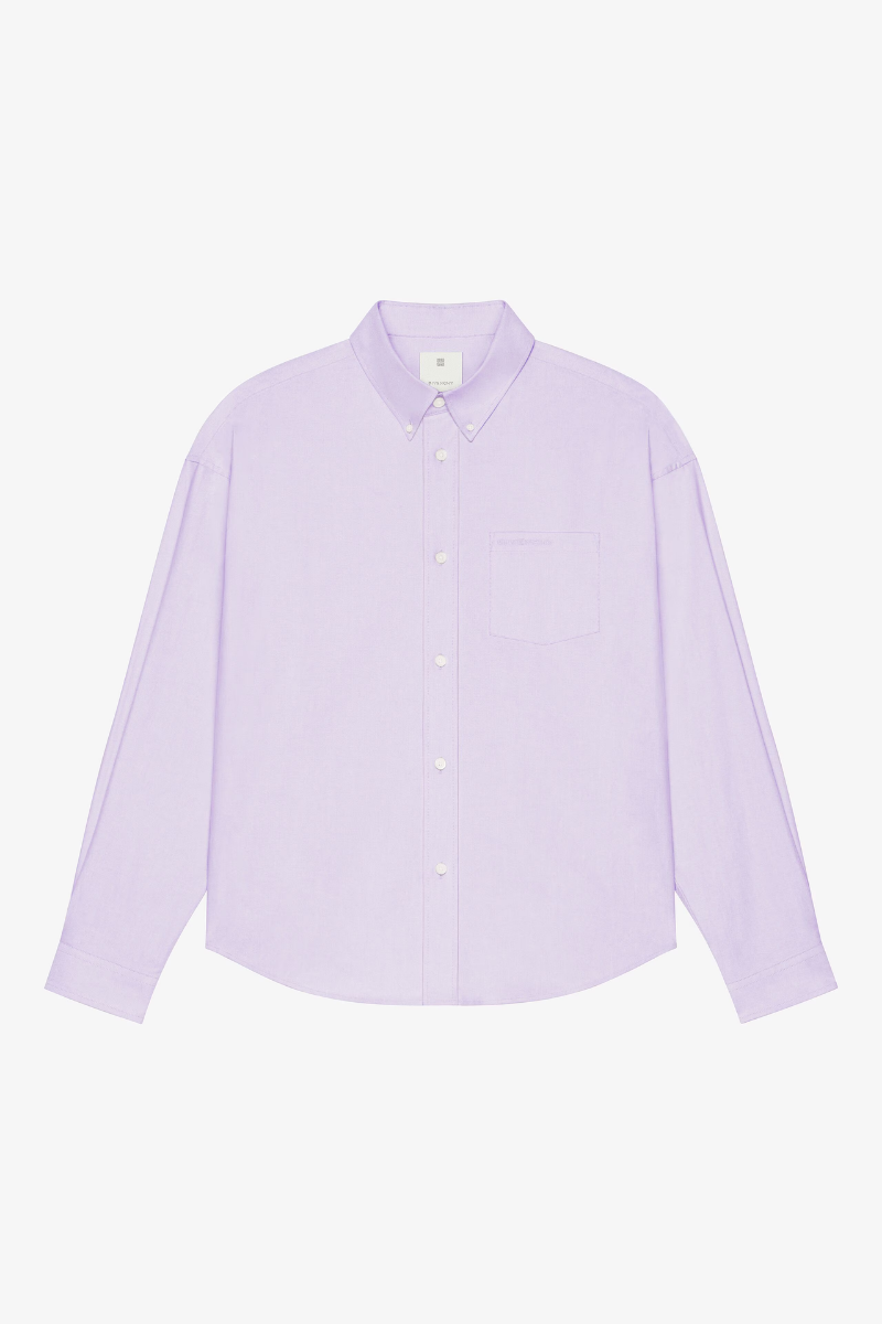 Givenchy Long Sleeves Shirt With Pocket_lilac Lilac