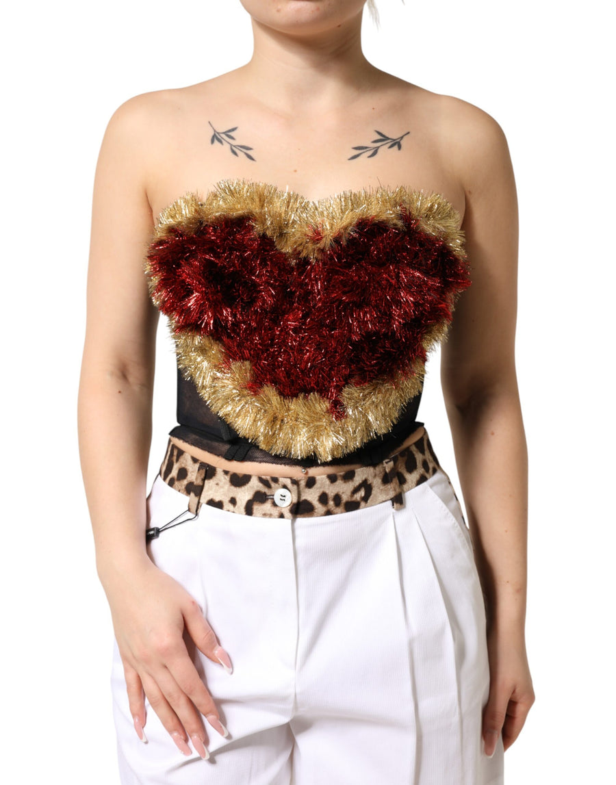 Dolce & Gabbana 39% Cotton bustier top in black