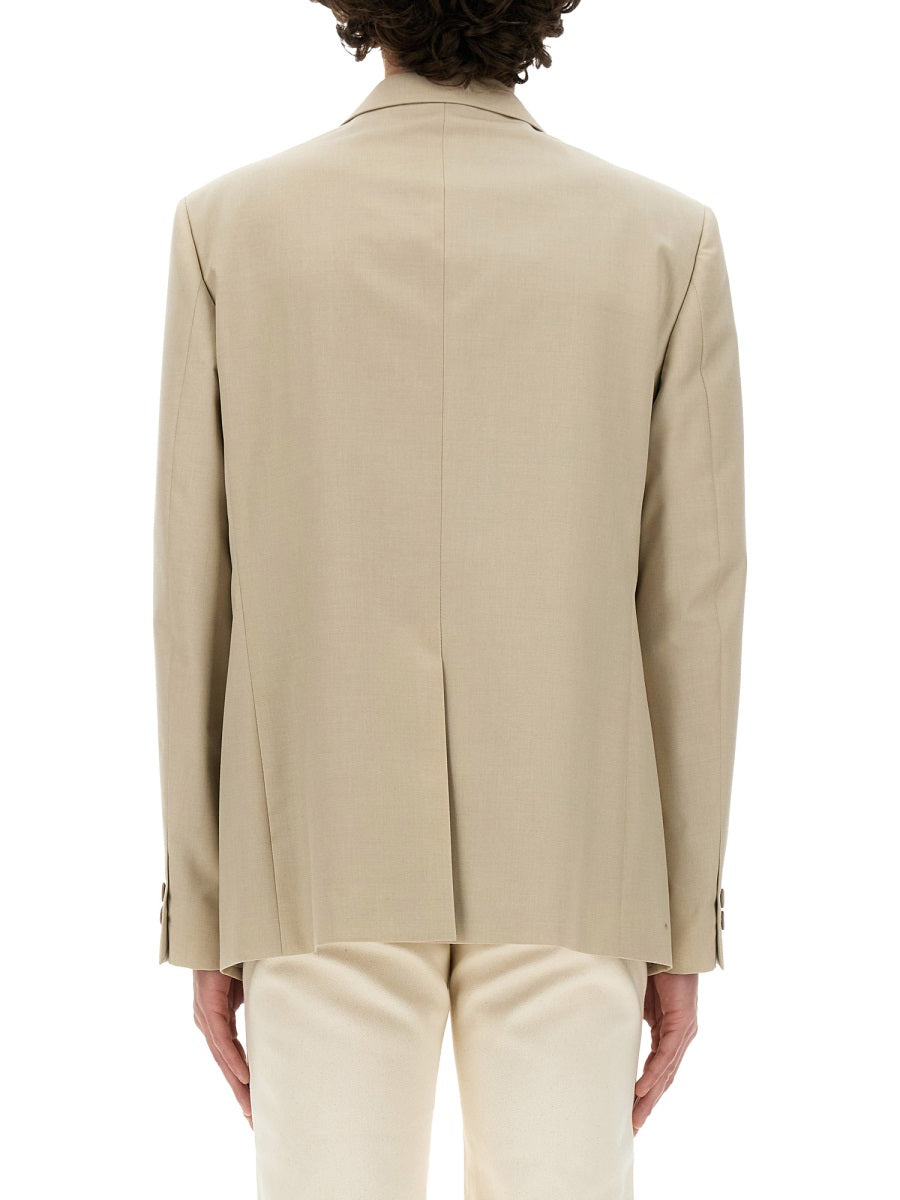 Wool Jacket Beige Virgin