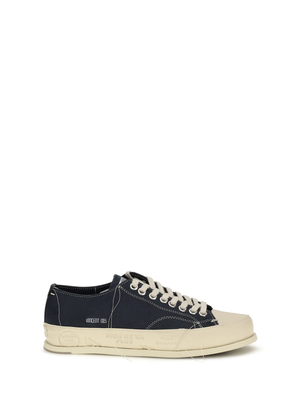 Premiata Upper: 100% calf leather; Sole: 100% rubber sneakers in navy
