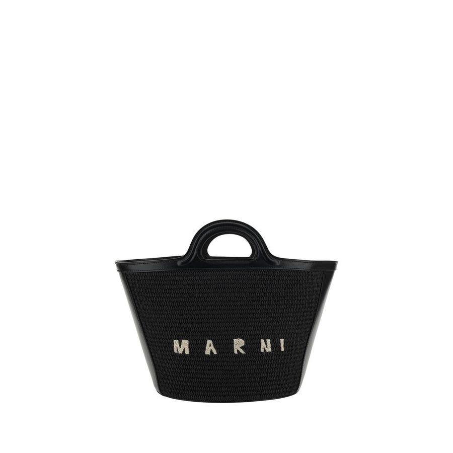 Marni 70% Cotton bucket bag in black