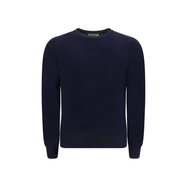 Brunello Cucinelli 90% Fleece Wool Ovis Aries sweater in navy