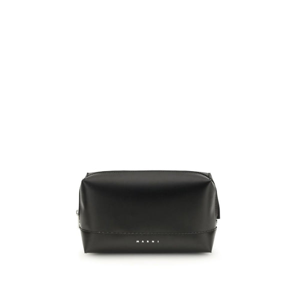 Marni 100% Calf Leather Bos Taurus shoulder bag in black