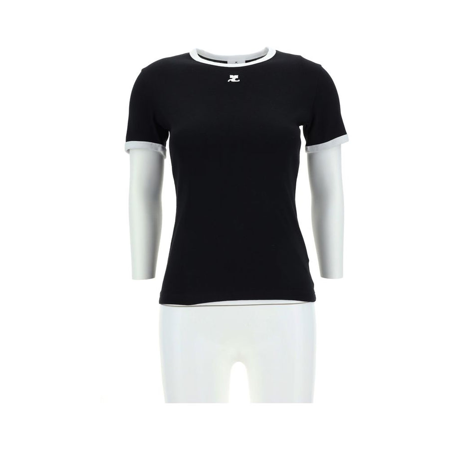 CourrèGes 100% Cotton t-shirt in black