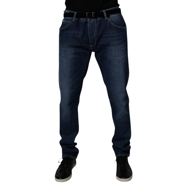Blue Washed Cotton Stretch Skinnydenim Jeans Elastane Clothing