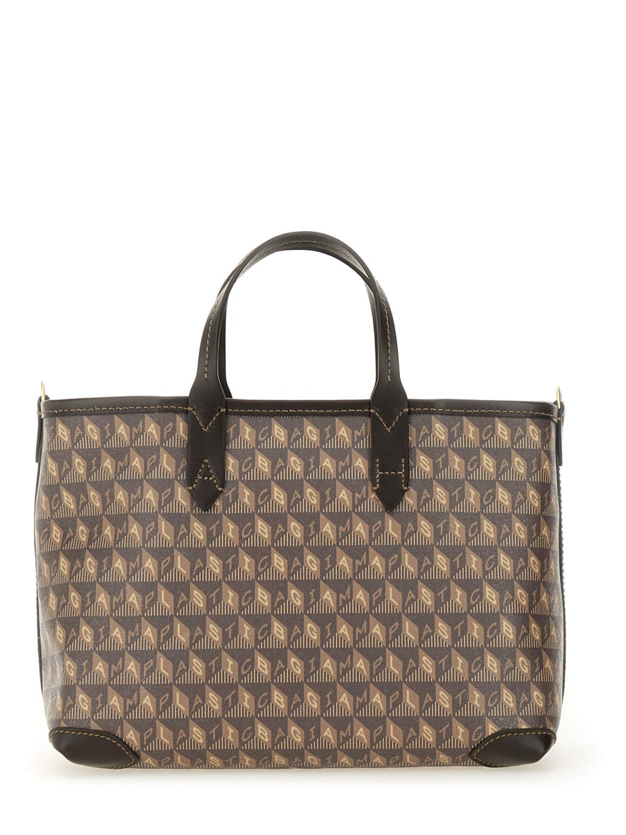 I Am A Plastic Bag Tote Xs Brown Recycled Canvas Handbags