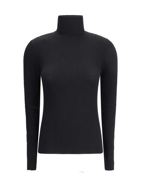 Wolford 100% Fleece Wool Ovis Aries sweater in black
